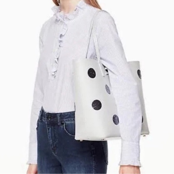 Kate Spade Dewey Street Little Len Glitter
Polka Dot Tote in Gray - Picture 2 of 13